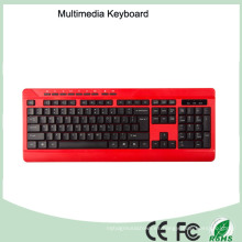 Diseño ergonómico barato impermeable teclado de computadora de oficina con cable (KB-1802M)